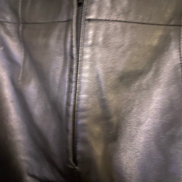 Bebe Black Leather Pants with Lace-Up Detail - Picture 4 of 11